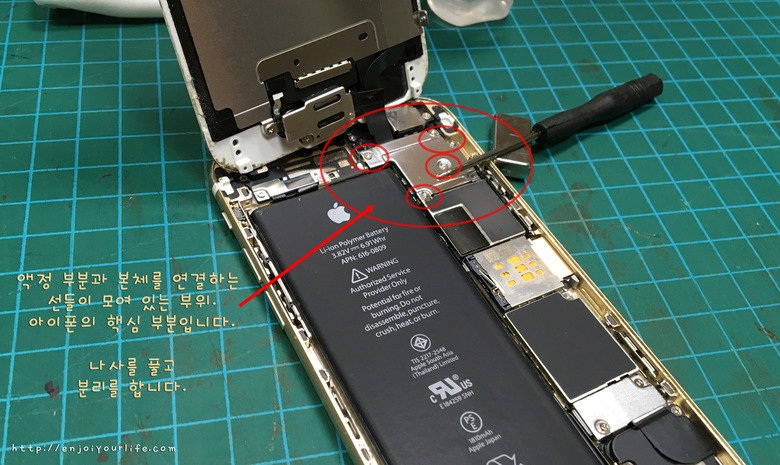 '아이폰6' 강화유리 셀프 교체 팁