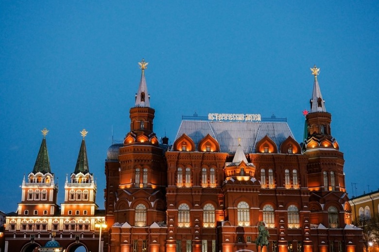 긁지 않은 복권 러시아 모스크바의 夜