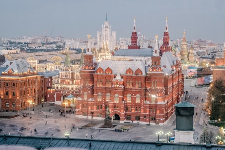 긁지 않은 복권 러시아 모스크바의 夜