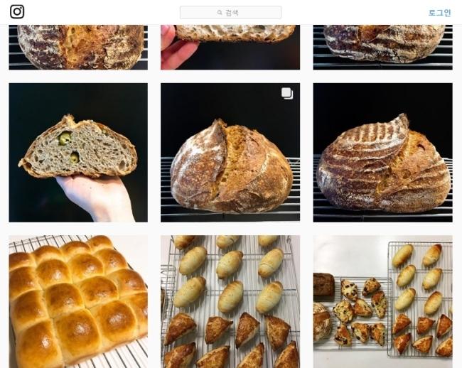 김 아나운서의 인스타그램 계정에 올라온 사진 대부분은 빵이다. [사진=김경란 아나운서 인스타그램]