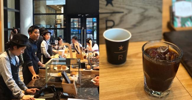 글로벌 인증시험에 통과한 커피마스터들만 이 리저브 바에 들어와 고객에 커피를 제공할 수 있다(왼쪽). 상위 3% 리저브 원두로 내린 케냐 윈드러시. [사진=김지윤 기자]