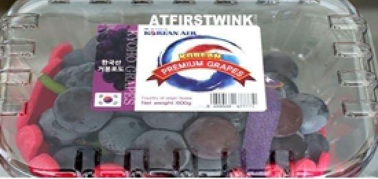 홍콩 대형매장 AEON에서 판매중인 한국산 거봉