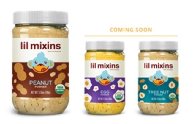 땅콩, 달걀, 견과류의 유아용 스타터 상품, (Lil Mixins)