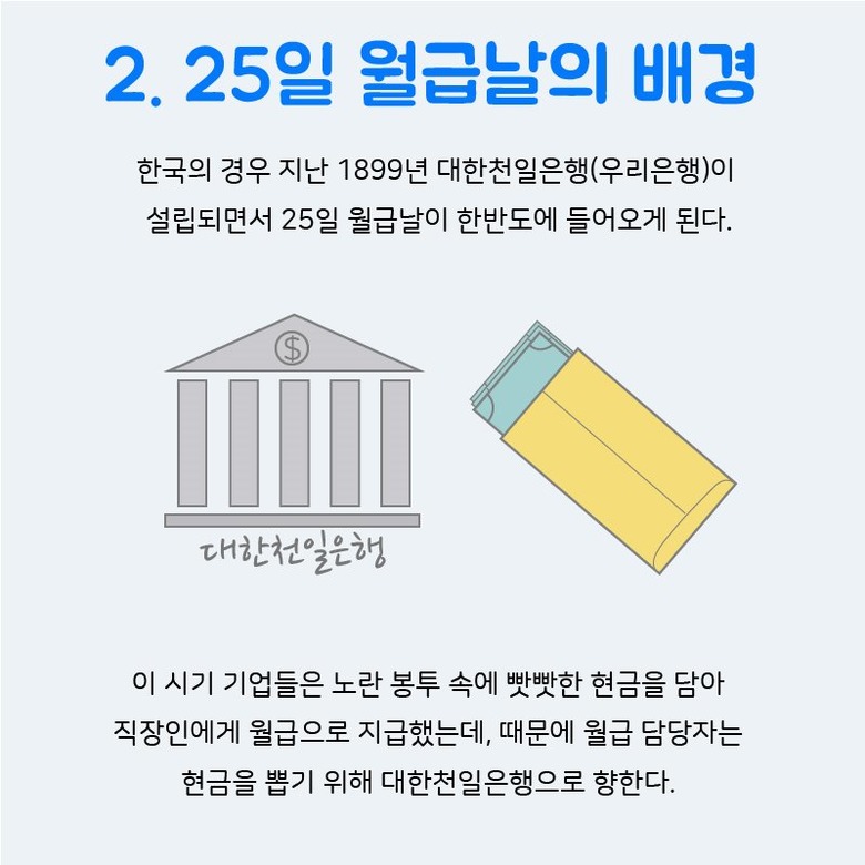 우리가 몰랐던 월급날이  25일이었던