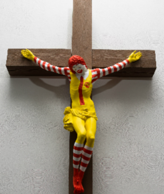십자가에 못박힌 맥도날드 예수…이스라