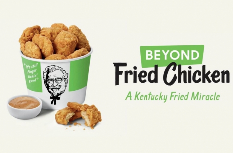 지난해 미국 KFC는 식물성 재료로 만든 ‘비욘드 프라이드 치킨’을 선보였다. 