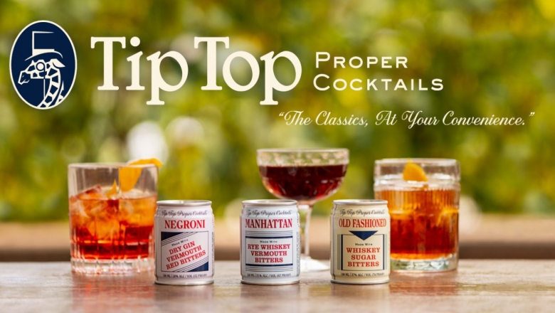 ‘팁 탑 프로퍼 칵테일’(Tip Top Proper Cocktails)의 RTD 와인칵테일 제품들