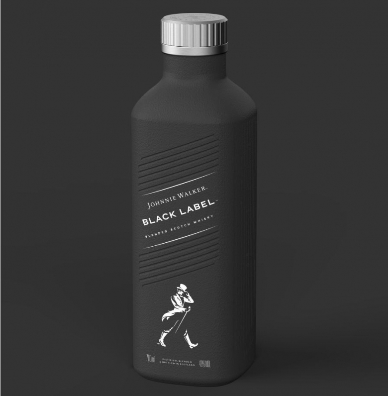 세계 최초 100% ‘플라스틱-프리’ 종이 주류병(paper-based spirits bottle)을 사용한 ‘디아지오’(Diageo)의 ‘조니워커’ 스카치 위스키 제품, 내년 출시 예정