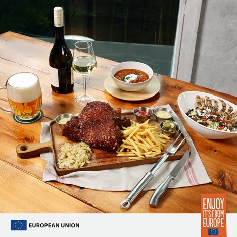 유럽연합은 3월 15일부터 28일까지 유명 레스토랑 6곳과 협업해 40여 종의 유럽산 지리적 표시 농식품을 사용한 특별 메뉴들을 판매한다. [유럽연합 제공]