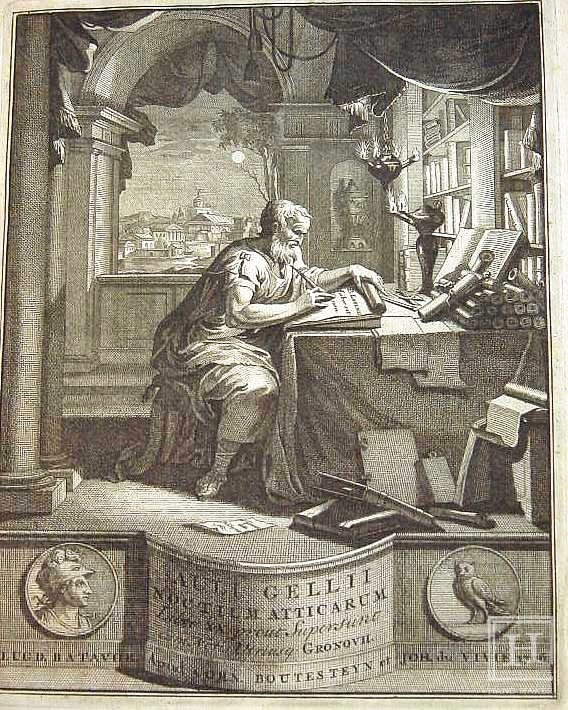 아울루스 겔리우스의 저서 ‘다락의 밤’을 비평한 야곱 그로노비우스의 ‘다락의 밤’ 앞부분 / 위키미디어