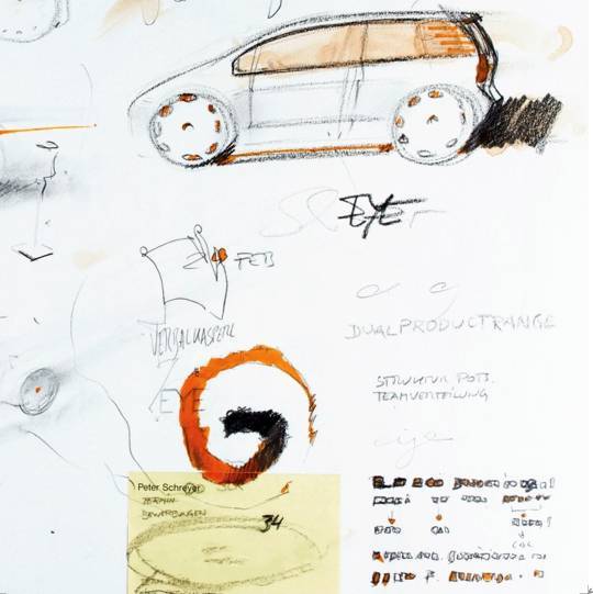 피터 슈라이어의 자동차 디자인 스케치 / 출처=출판사 윌북