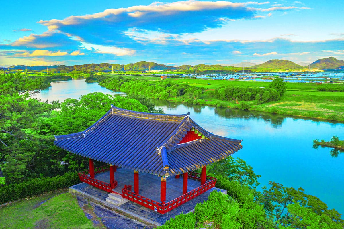 정암루 남강 