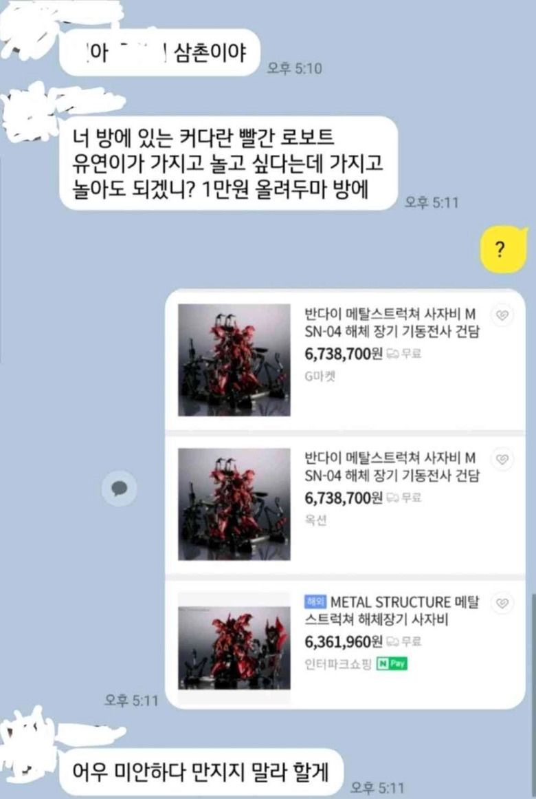 조카의 습격으로부터 피규어를 보호하는방법
