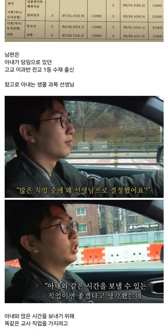고3 담임선생님과 결혼한 남자의 근황...ㄷㄷ