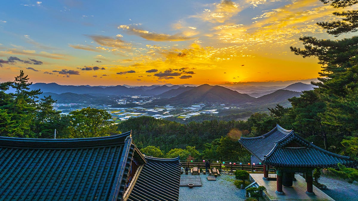 옥천 용암사 노을