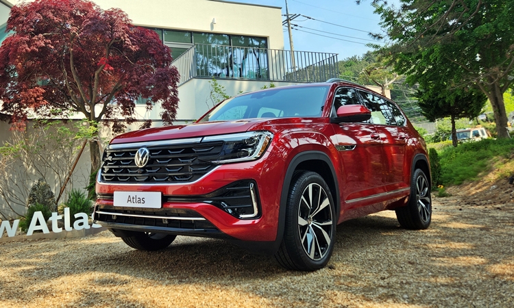 폭스바겐코리아가 대형 SUV 아틀라스 모델을 국내 시장에 출시했다. 국내에 판매되는 아틀라스는 R-라인 4모션 풀옵션 모델이다. / 제갈민 기자