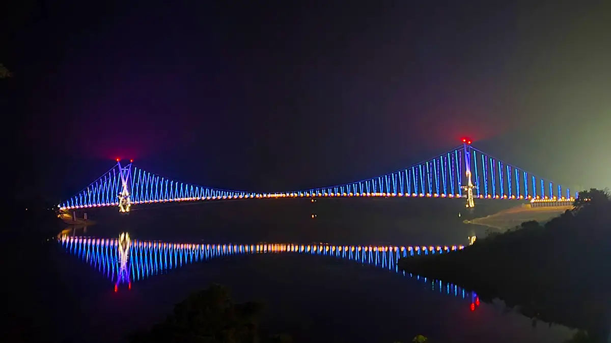 보현산댐 출렁다리 야경