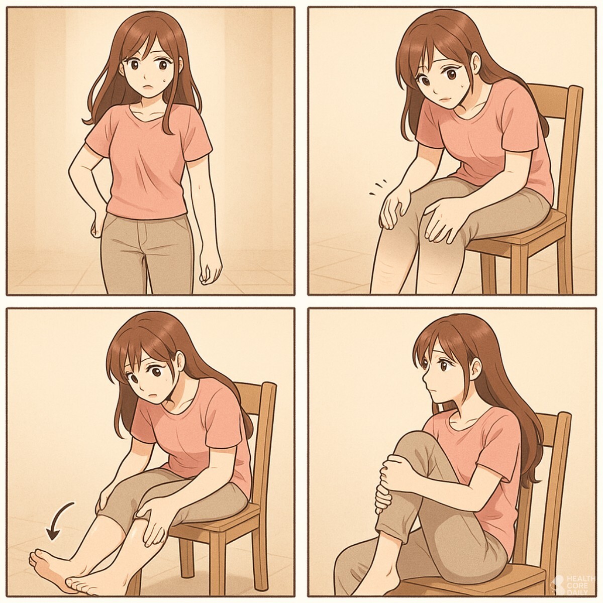 헬스코어데일리 4컷 만화.