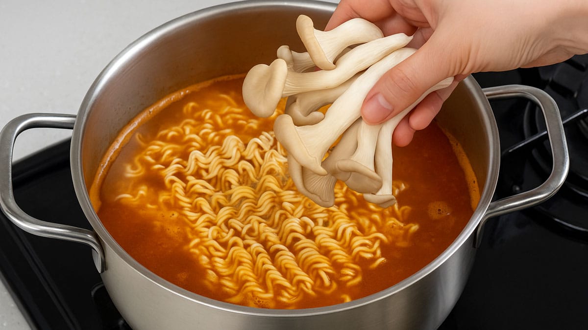 느타리버섯 라면