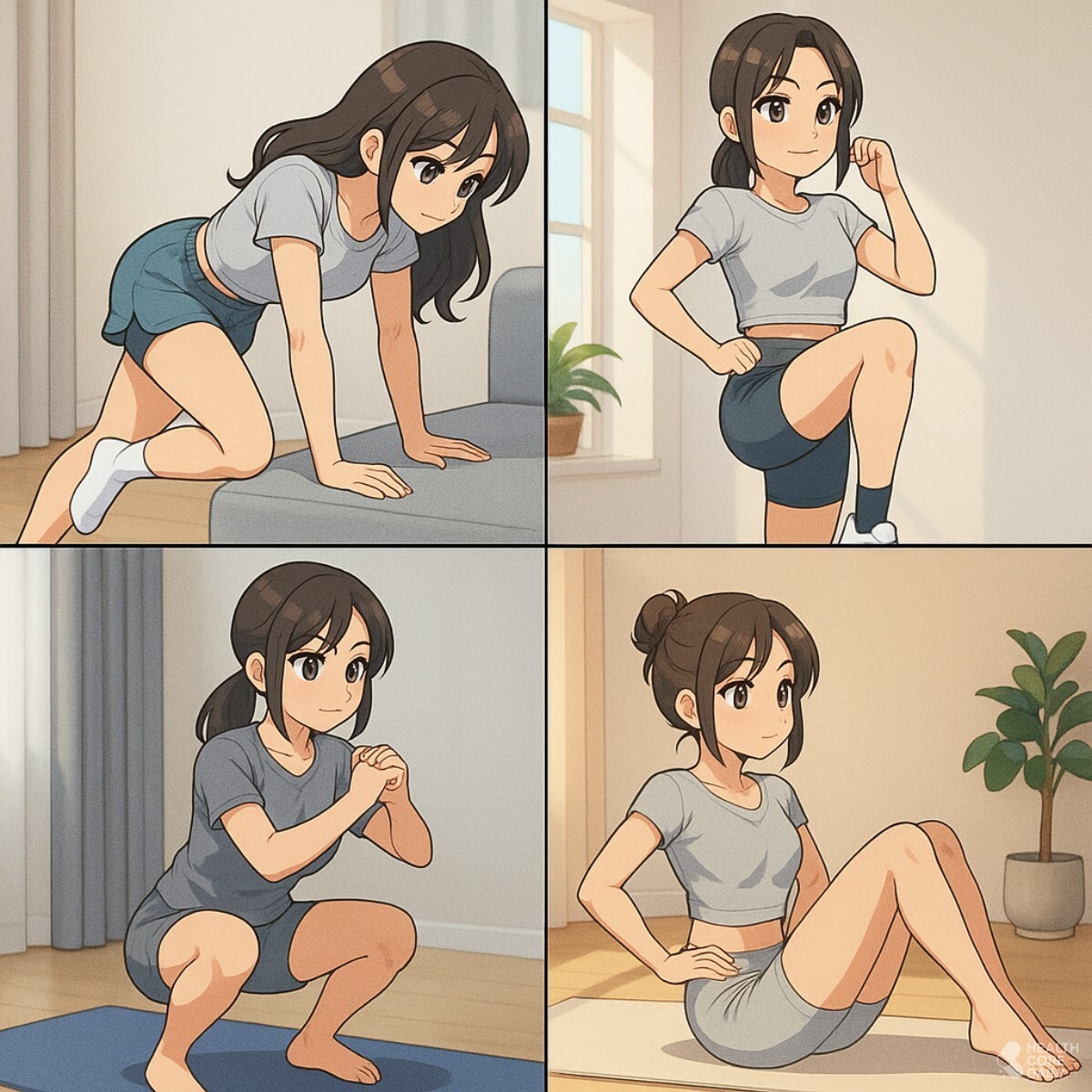 헬스코어데일리 4컷 만화.