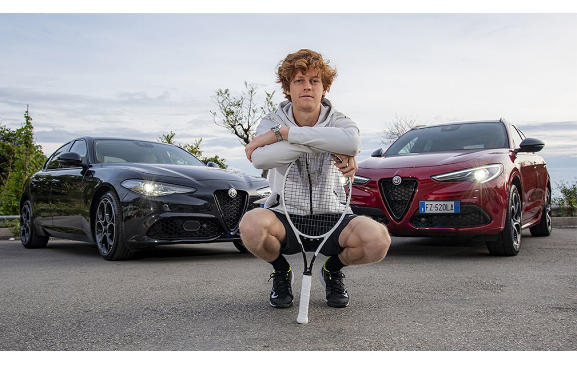 이탈리아 선수인 얀니크 신네르는 자국 브랜드인 알파 로메오의 브랜드 앰배서더로 활약하고 있다. 알파 로메오 제공