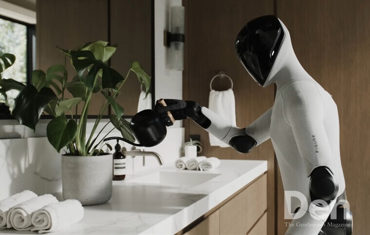 지난 10월 피겨AI가 공개한 휴머노이드 피겨 03.&nbsp;화분 물주기, 설거지, 빨래를 비롯해 음식 서빙까지 척척 해낸다.&nbsp;<p>© 피겨AI 유튜브 영상 캡처<p>