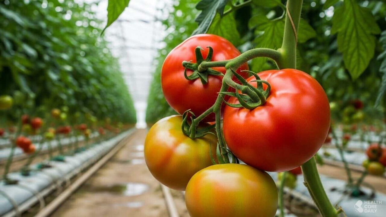 토마토를 재배하는 모습.