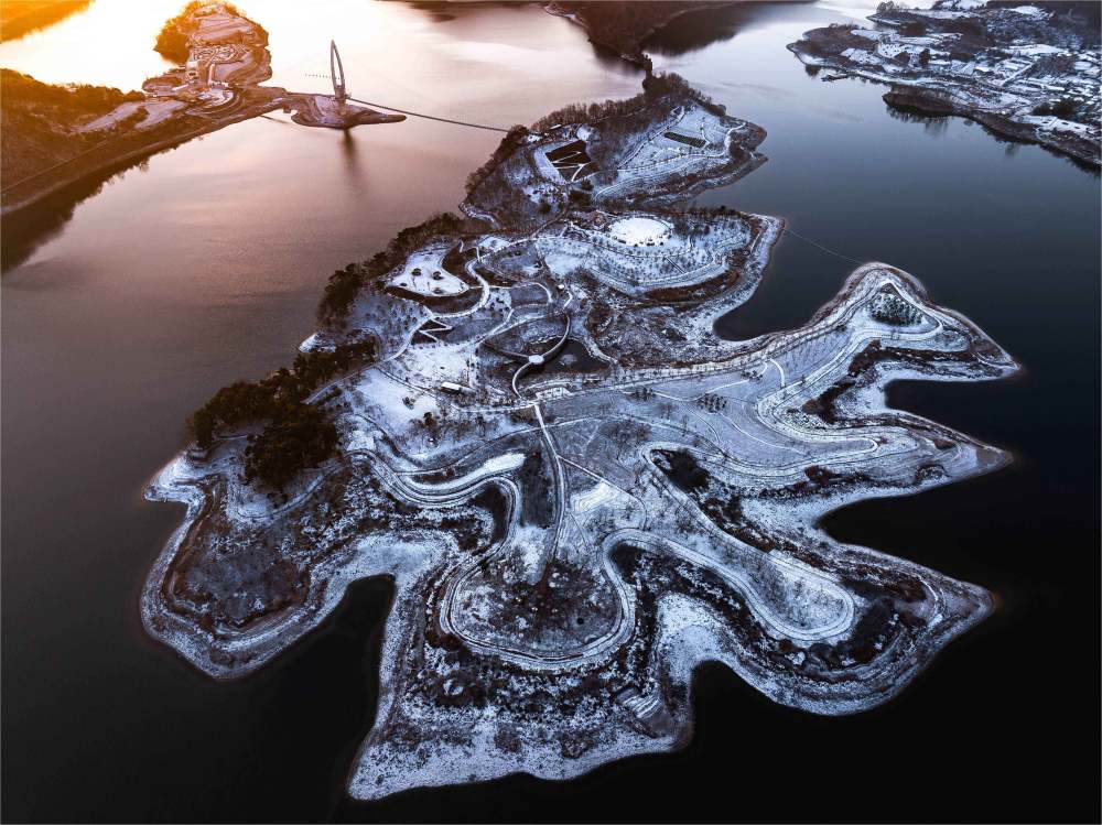옥정호 붕어섬 설경 / 사진=한국관광공사 포토코리아@임성환