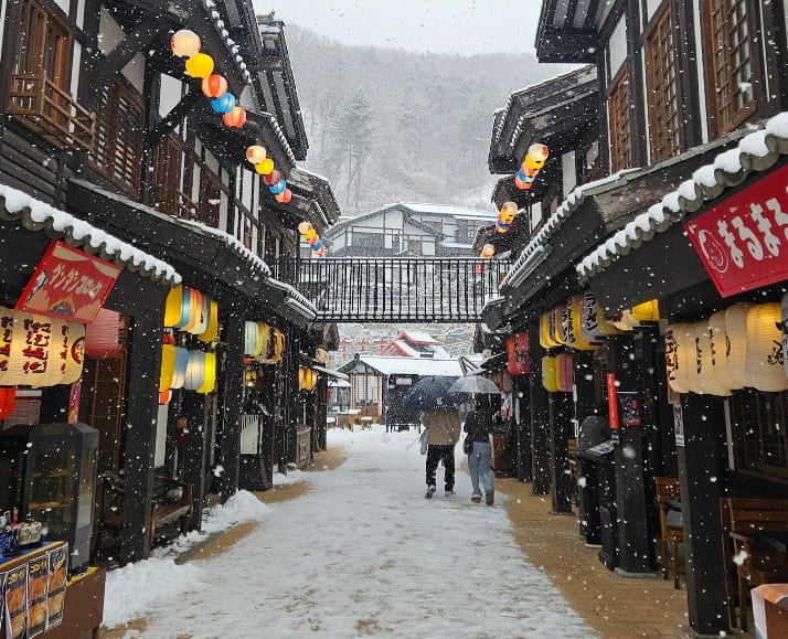 니지모리 스튜디오 겨울 설경