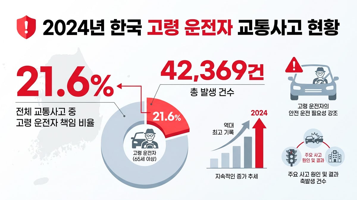 고령 운전자가 가해자인 사고 비중