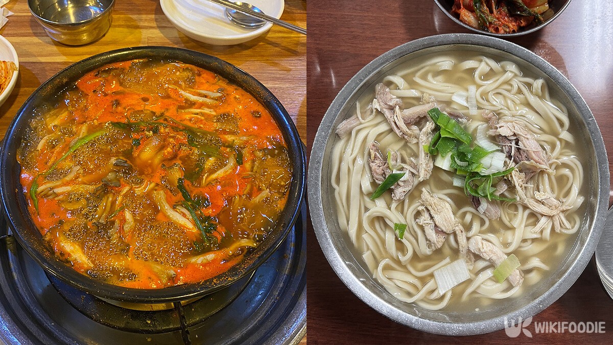 가양칼국수버섯매운탕, 진주집 자료 사진. / 위키푸디