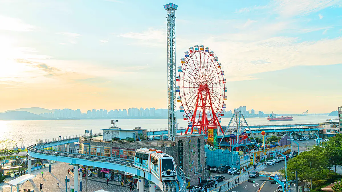 월미바다열차 풍경