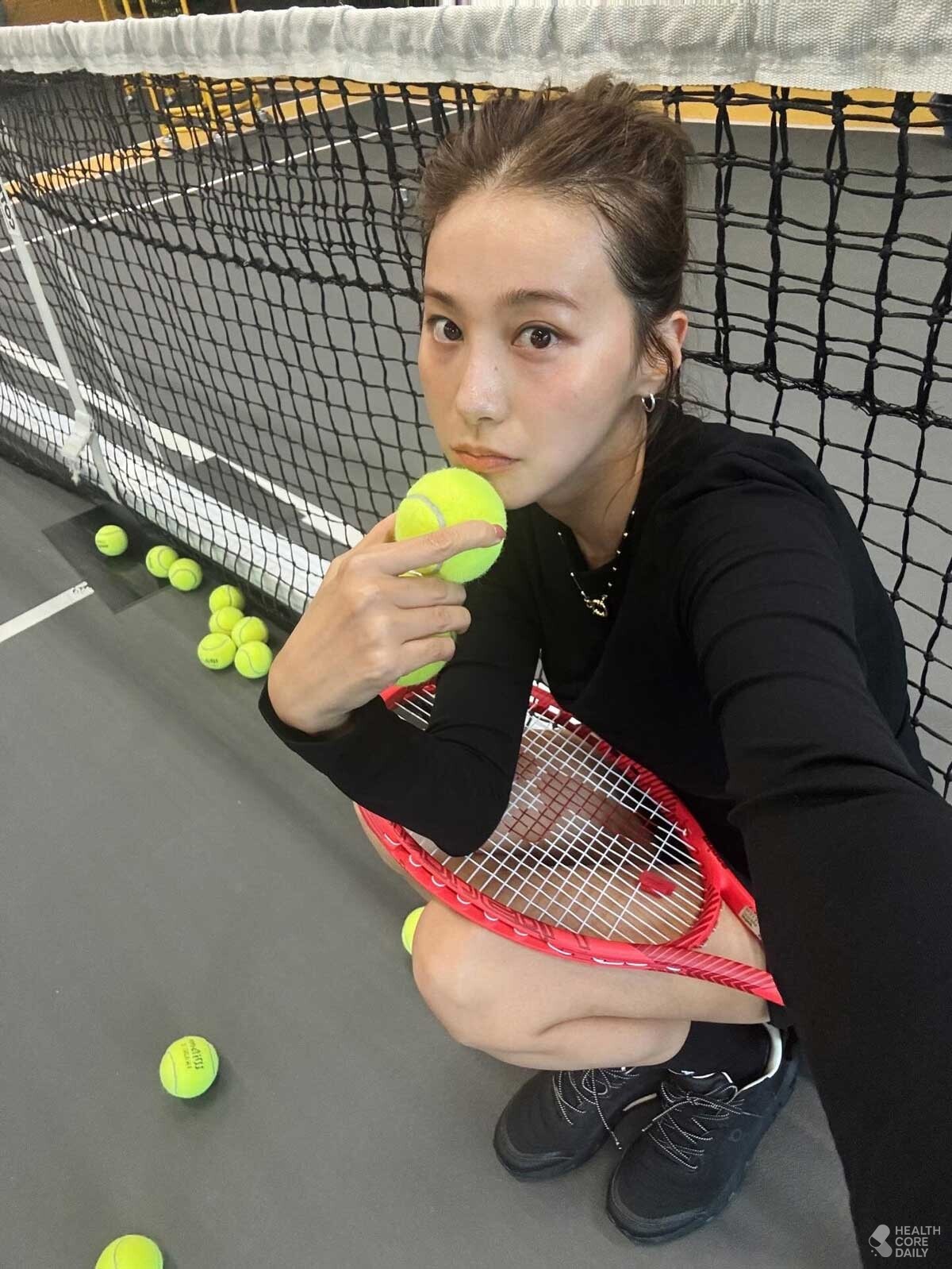 4년 째 테니스 운동을 이어오고 있는 유인영. / 유인영 인스타그램